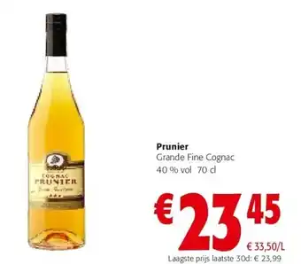 Colruyt Prunier grande fine cognac 40 % vol 70 cl aanbieding
