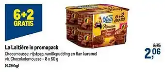 Makro La laitière chocolademousse aanbieding