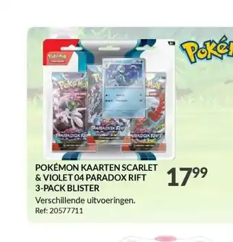 Fun Pokémon kaarten scarlet & violet 04 paradox rift 3-pack blister aanbieding