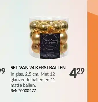 Fun Set van 24 kerstballen aanbieding