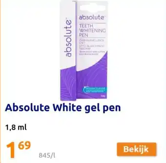 Action Absolute White gel pen 1,8 ml aanbieding