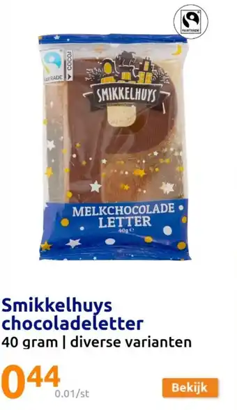 Smikkelhuys chocoladeletter 40 gram