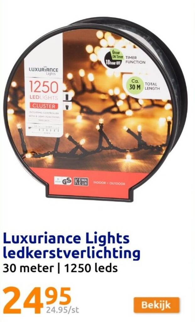 Action Luxuriance Lights ledkerstverlichting 30 meter | 1250 leds aanbieding