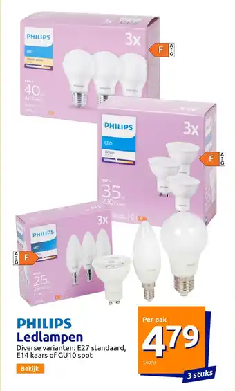 Action PHILIPS Ledlampen aanbieding
