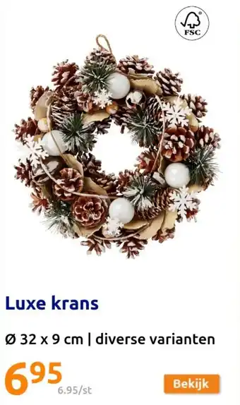 Action Luxe krans 32 x 9 cm aanbieding