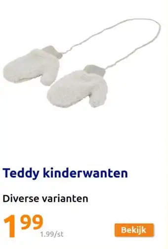 Action Teddy kinderwanten aanbieding