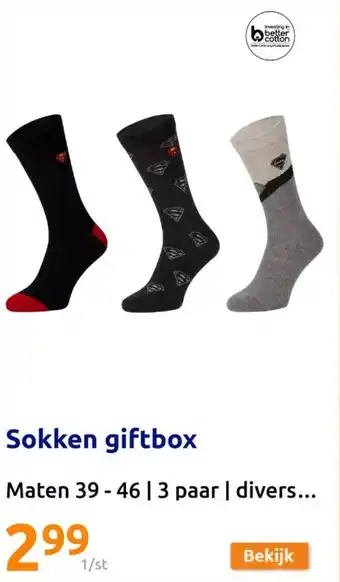 Action Sokken giftbox aanbieding