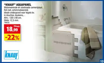 Hubo Knauf Aquapanel aanbieding