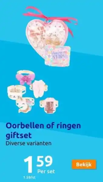 Action Oorbellen of ringen giftset aanbieding