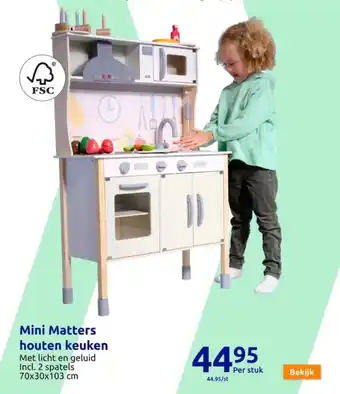 Action Mini Matters houten keuken aanbieding