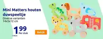 Action Mini Matters houten duwspeeltje aanbieding