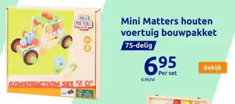 Action Mini Matters houten voertuig bouwpakket aanbieding