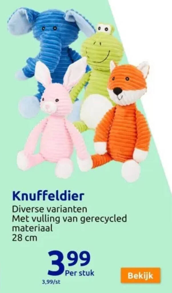 Action Knuffeldier 28 cm aanbieding
