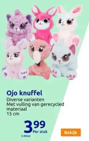 Action Ojo knuffel 15 cm aanbieding