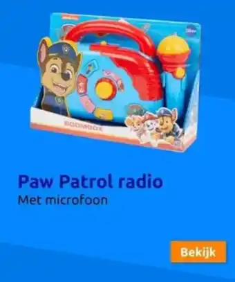 Action Paw Patrol radio aanbieding
