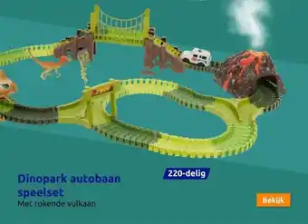 Action Dinopark autobaan speelset aanbieding