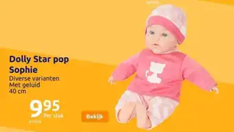 Action Dolly Star pop Sophie 40 cm aanbieding