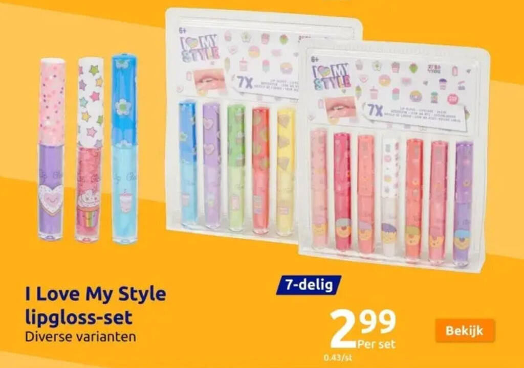 Action I Love My Style lipgloss-set aanbieding