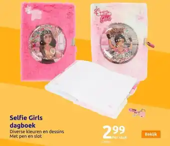 Action Selfie Girls dagboek aanbieding