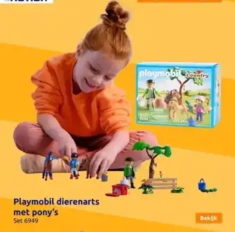 Action Playmobil dierenarts met pony's aanbieding