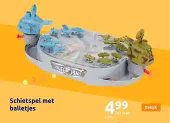 Action Schietspel met balletjes aanbieding