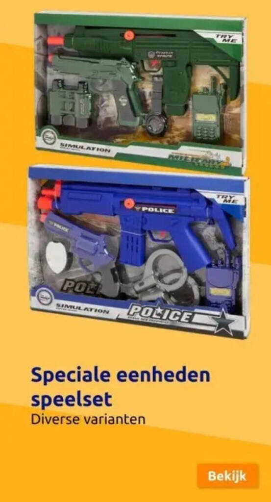 Action Speciale eenheden speelset aanbieding