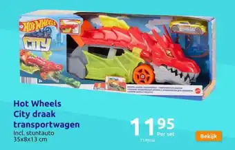 Action Hot Wheels City draak transportwagen aanbieding