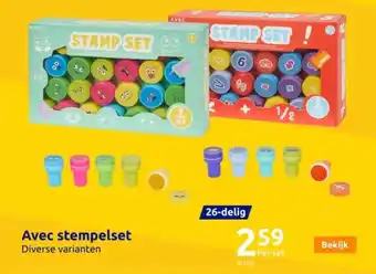 Action Avec stempelset aanbieding