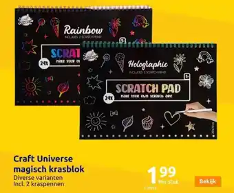 Action Craft Universe magisch krasblok aanbieding