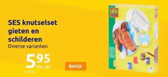 Action SES knutselset gieten en schilderen aanbieding