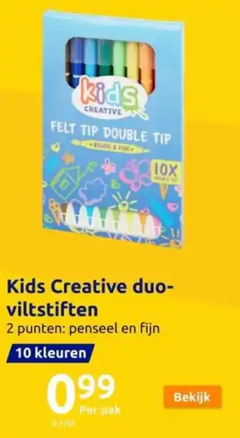 Action Kids Creative duo-viltstiften aanbieding