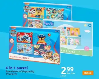 Action 4-in-1 puzzel aanbieding