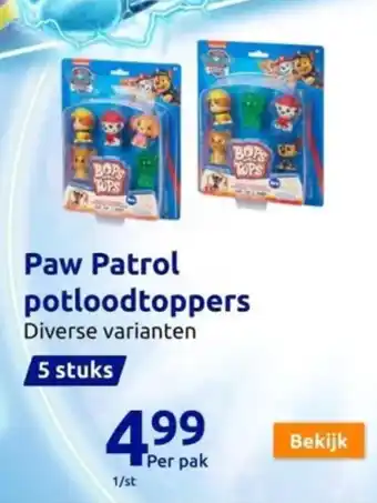 Action Paw Patrol potloodtoppers aanbieding