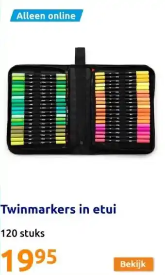 Action Twinmarkers in etui aanbieding