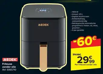 Carrefour MEDEK Friteuse zonder olie aanbieding