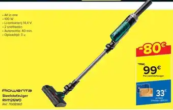 Carrefour Steelstofzuiger RH1126WO aanbieding