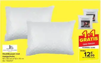 Carrefour Hoofdkussen met traagschuim aanbieding