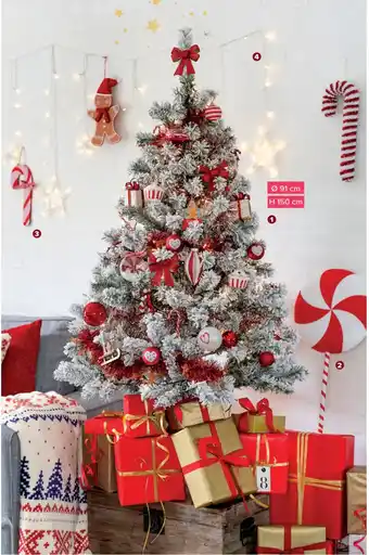 Carrefour Gevlokte kerstboom Premium 288 takken aanbieding