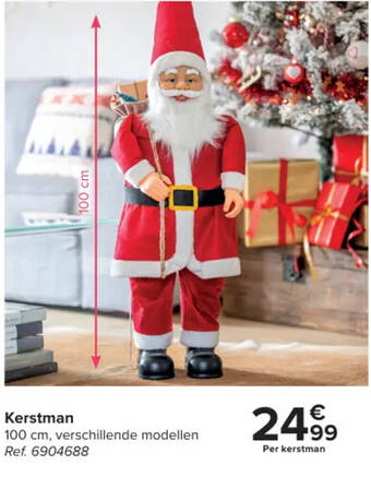Carrefour Kerstman 100 cm aanbieding