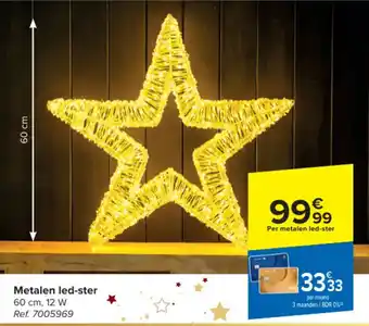 Metalen led-ster 60 cm 12 W