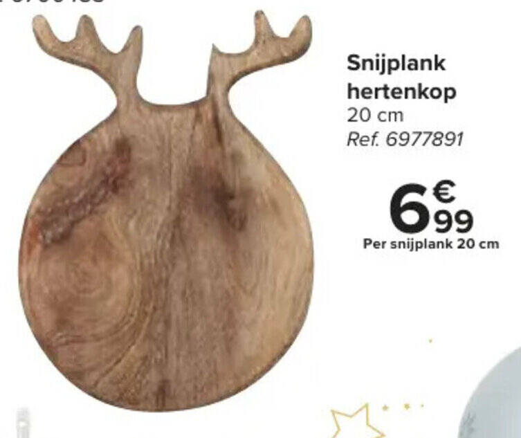 Carrefour Snijplank hertenkop 20 cm aanbieding