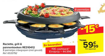 Carrefour Raclette, grill & pannenkoeken RE310412 aanbieding