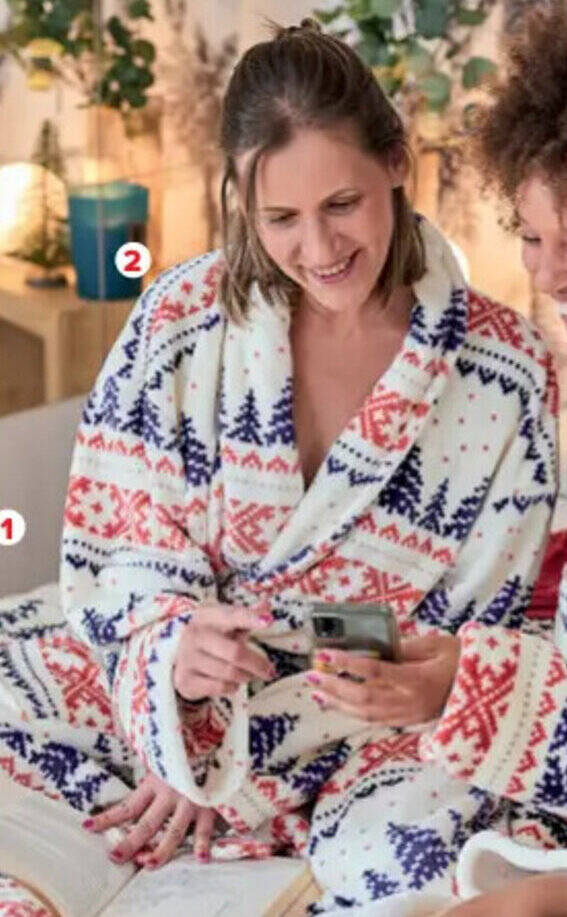 Carrefour Flanellen kamerjas Kerstmis aanbieding