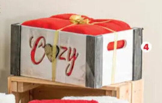 Carrefour Geschenkdoos met plaid 120 x 160 cm aanbieding