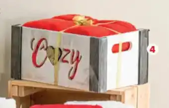 Carrefour Geschenkdoos met plaid 120 x 160 cm aanbieding