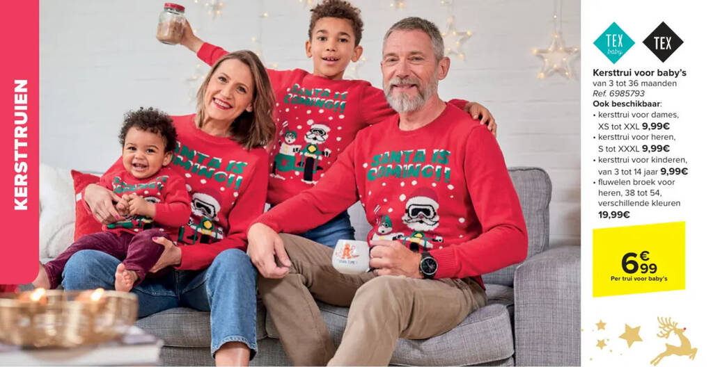 Carrefour Kersttrui voor baby's van 3 tot 36 maanden aanbieding