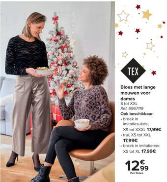 Carrefour Bloes met lange mouwen voor dames aanbieding