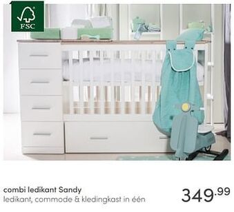Baby & Tiener Combi ledikant sandy aanbieding