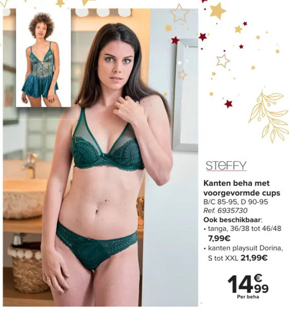 Carrefour Kanten beha met voorgevormde cups aanbieding
