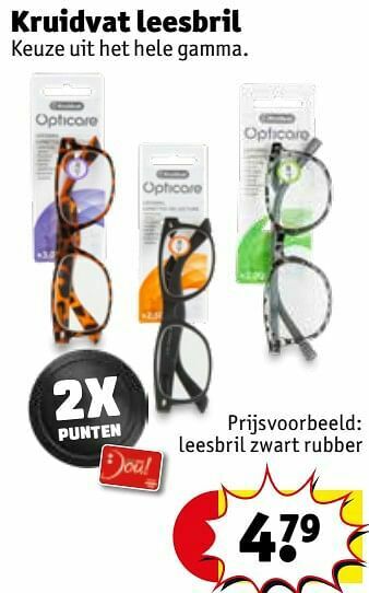 Kruidvat Leesbril zwart rubber aanbieding